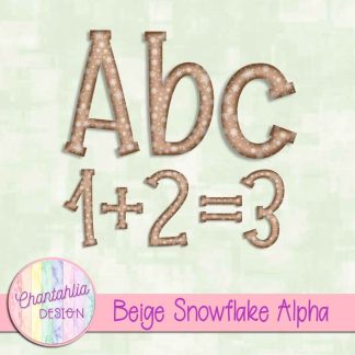 Free beige snowflake alpha