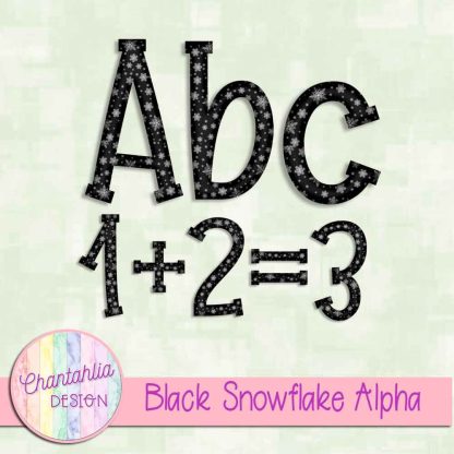 Free black snowflake alpha