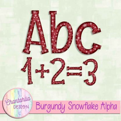 Free burgundy snowflake alpha