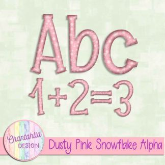 Free dusty pink snowflake alpha