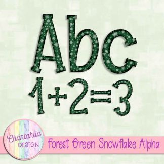 Free forest green snowflake alpha