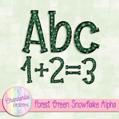Free forest green snowflake alpha