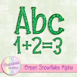 Free green snowflake alpha