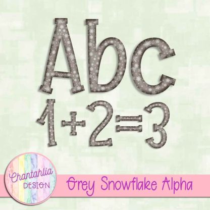 Free grey snowflake alpha