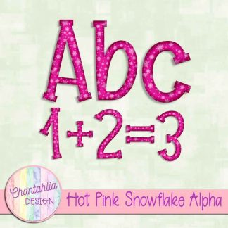 Free hot pink snowflake alpha