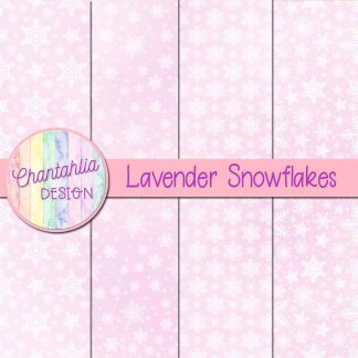 Free lavender snowflakes digital papers