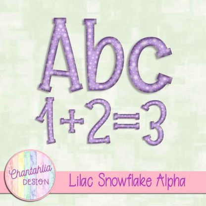 Free lilac snowflake alpha