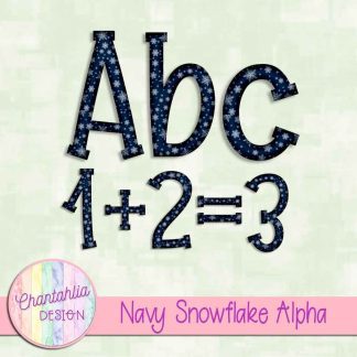 Free navy snowflake alpha