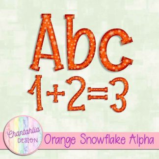 Free orange snowflake alpha