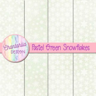 Free pastel green snowflakes digital papers