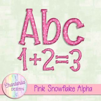 Free pink snowflake alpha