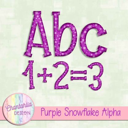 Free purple snowflake alpha