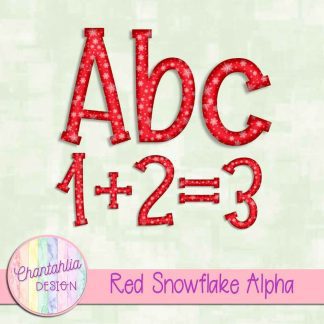 Free red snowflake alpha