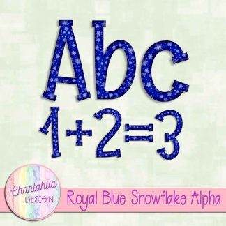 Free royal blue snowflake alpha