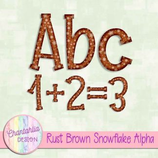 Free rust brown snowflake alpha