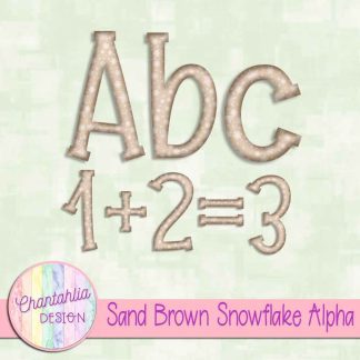 Free sand brown snowflake alph