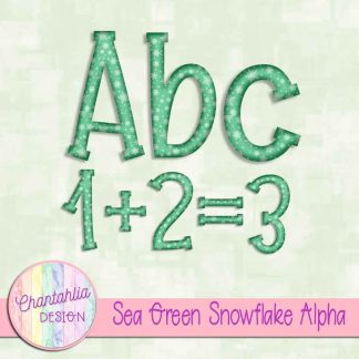 Free sea green snowflake alpha