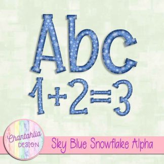 Free sky blue snowflake alpha
