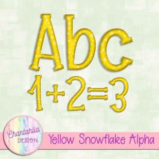 Free yellow snowflake alpha