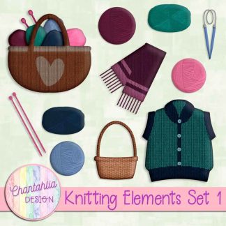 Free design elements in a Knitting theme