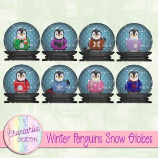 Free snow globes in a Winter Penguins theme.