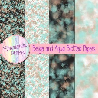 Free beige and aqua blotted papers
