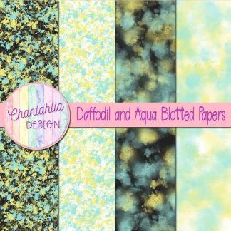 Free daffodil and aqua blotted papers
