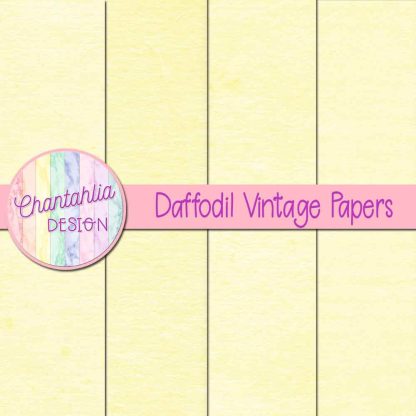 Free daffodil vintage digital papers