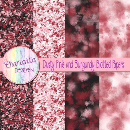 Free dusty pink and burgundy blotted papers