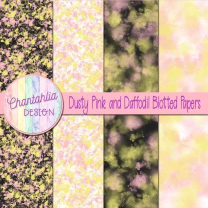 Free dusty pink and daffodil blotted papers