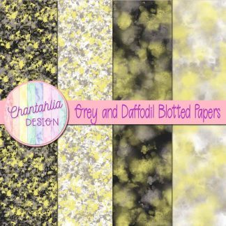 Free grey and daffodil blotted papers
