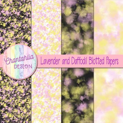 Free lavender and daffodil blotted papers