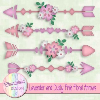 Free lavender and dusty pink floral arrows