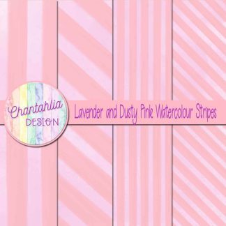 Free lavender and dusty pink watercolour stripes digital papers