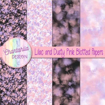 Free lilac and dusty pink blotted papers