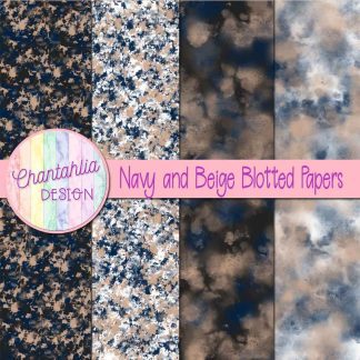 Free navy and beige blotted papers