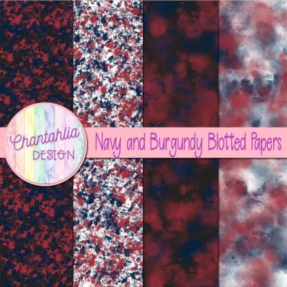 Free navy and burgundy blotted papers