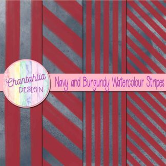 Free navy and burgundy watercolour stripes digital papers