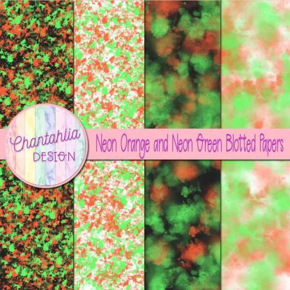 Free neon orange and neon green blotted papers