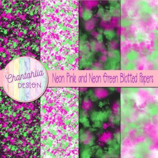 Free neon pink and neon green blotted papers
