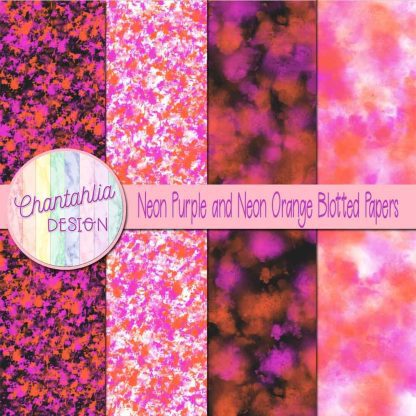 Free neon purple and neon orange blotted papers