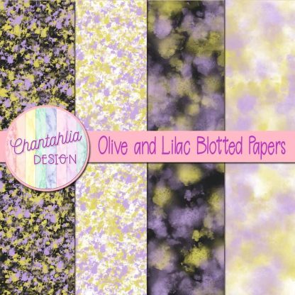Free olive and lilac blotted papers