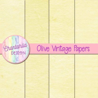 Free olive vintage digital papers