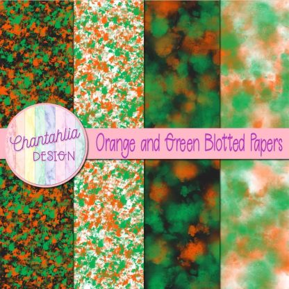 Free orange and green blotted papers