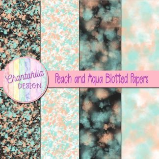 Free peach and aqua blotted papers