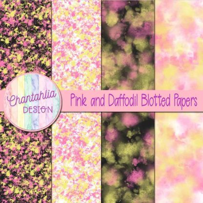 Free pink and daffodil blotted papers