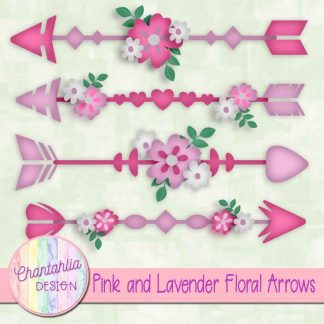 Free pink and lavender floral arrows