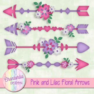 Free pink and lilac floral arrows