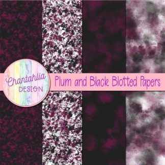 Free plum and black blotted papers