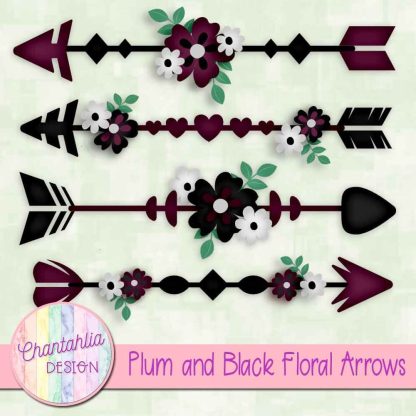 Free plum and black floral arrows